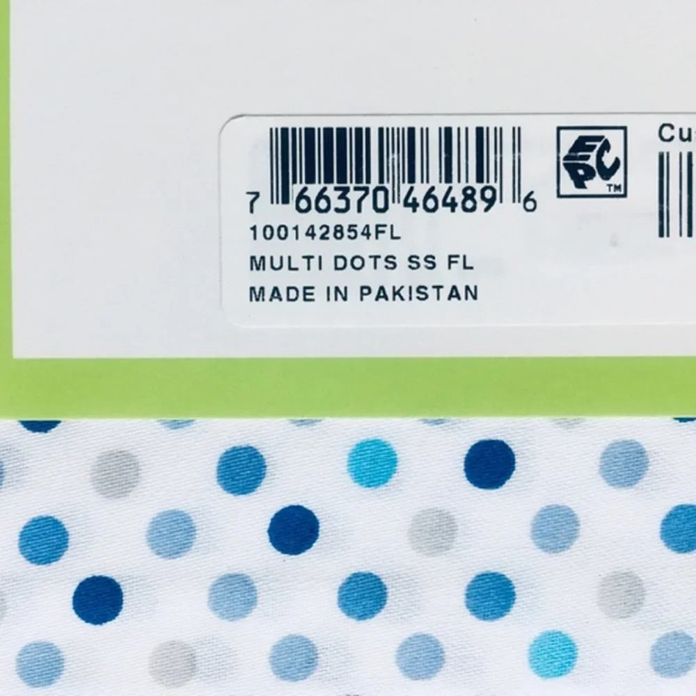 brand new 4-pc Charter Club Dot-Print 100% Cotton FULL Sheet Set - Blue on White